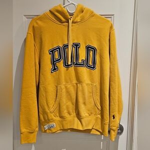 Polo by Ralph Lauren Mustard Yellow Pullover Hoodie with Pouch Pocket